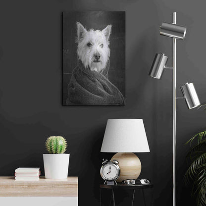 Luxe Metal Art 'Portrait of a Westy Dog' by Edward M. Fielding, Metal Wall Art,16x24