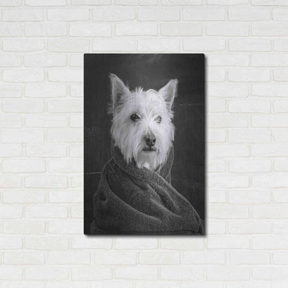 Luxe Metal Art 'Portrait of a Westy Dog' by Edward M. Fielding, Metal Wall Art,24x36