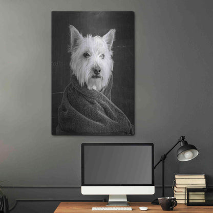 Luxe Metal Art 'Portrait of a Westy Dog' by Edward M. Fielding, Metal Wall Art,24x36