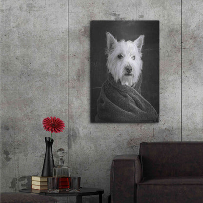 Luxe Metal Art 'Portrait of a Westy Dog' by Edward M. Fielding, Metal Wall Art,24x36