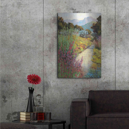 Luxe Metal Art 'Garden Path' by Ellie Freudenstein, Metal Wall Art,24x36