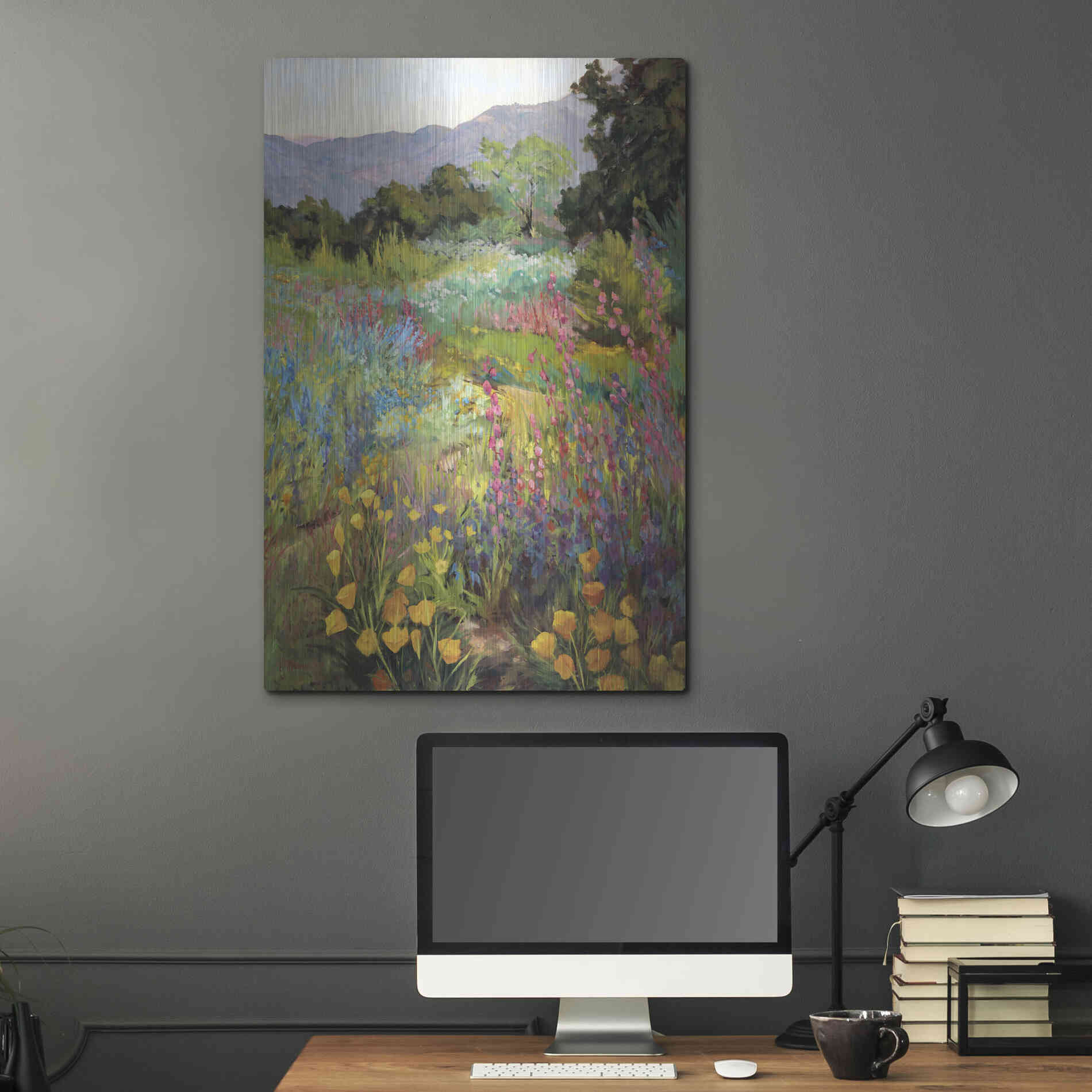 Luxe Metal Art 'Spring Days' by Ellie Freudenstein, Metal Wall Art,24x36