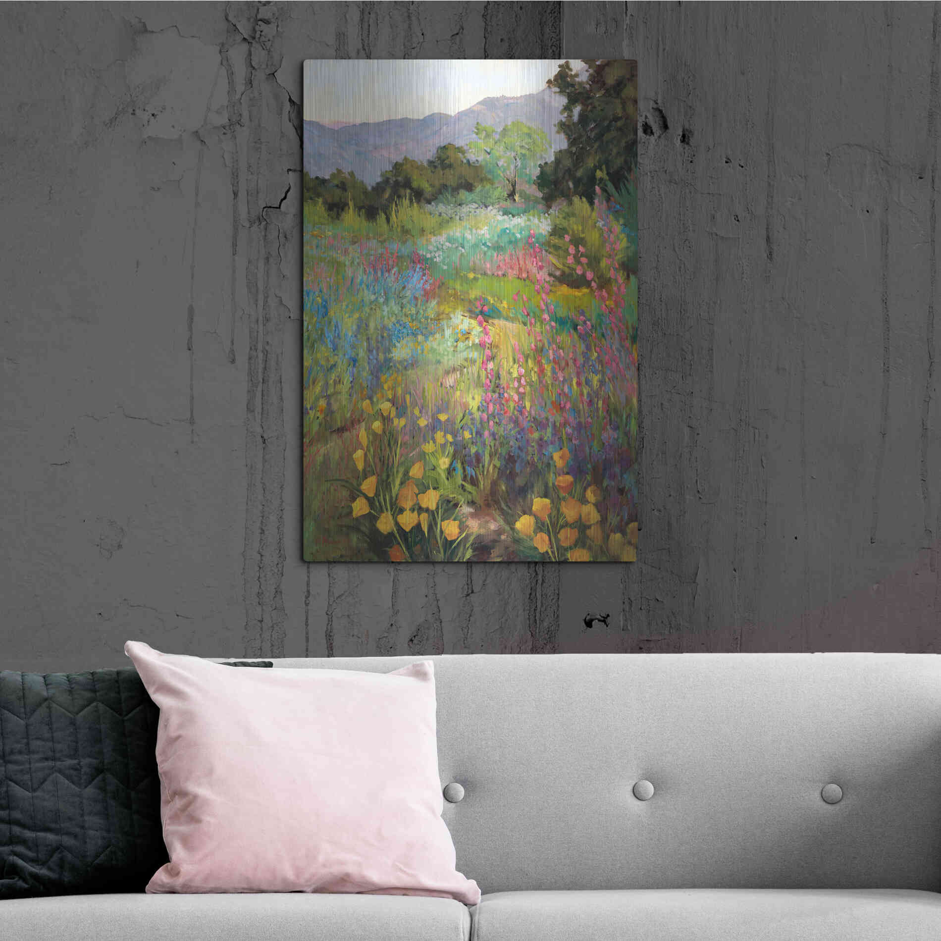 Luxe Metal Art 'Spring Days' by Ellie Freudenstein, Metal Wall Art,24x36