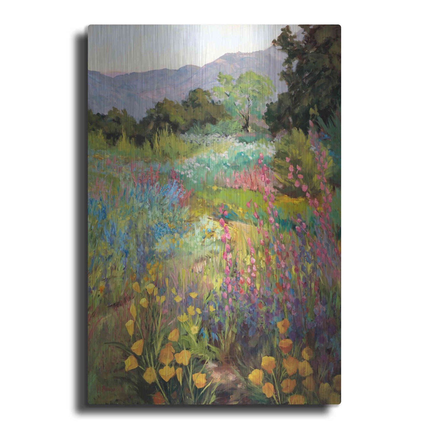 Luxe Metal Art 'Spring Days' by Ellie Freudenstein, Metal Wall Art