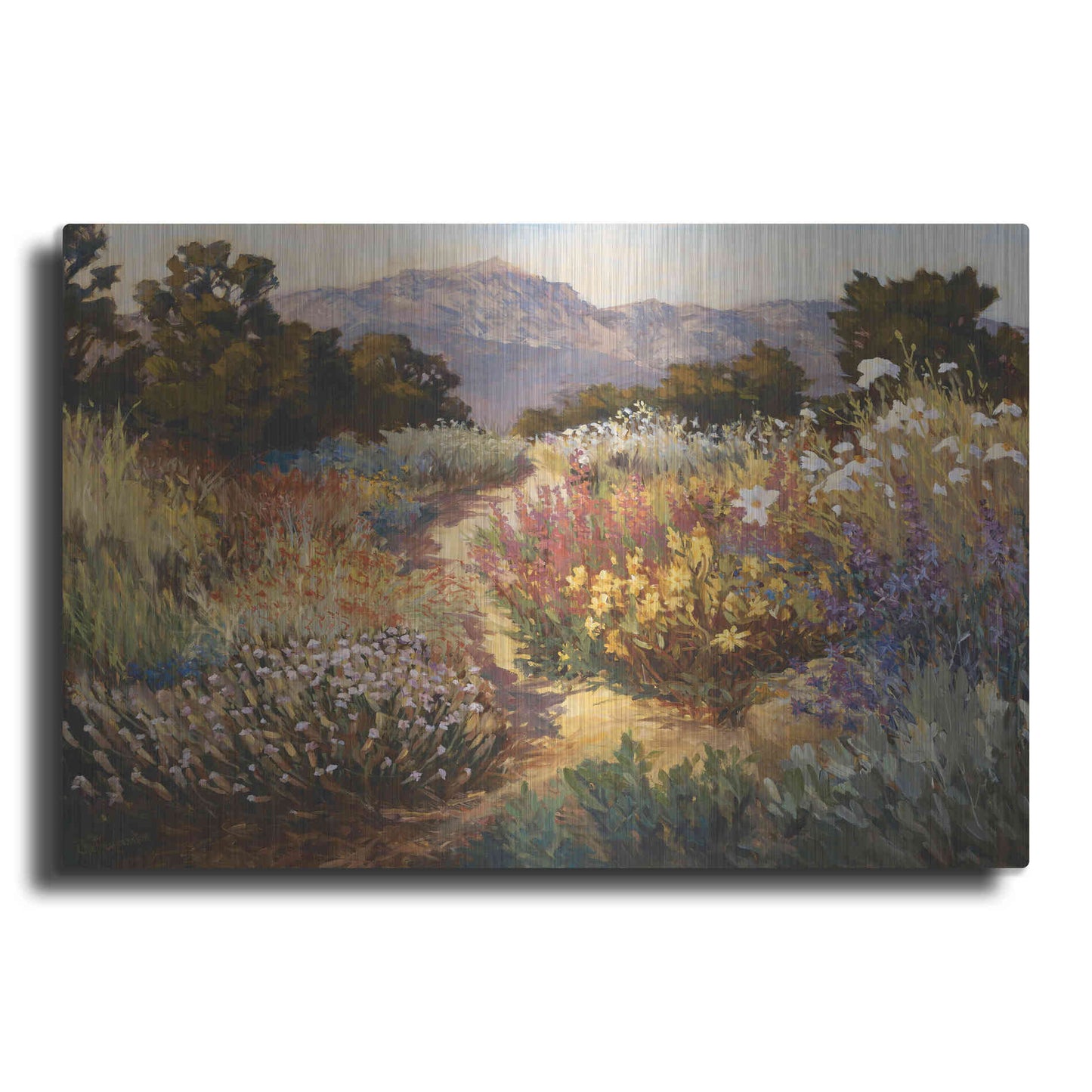 Luxe Metal Art 'Spring Trails' by Ellie Freudenstein, Metal Wall Art