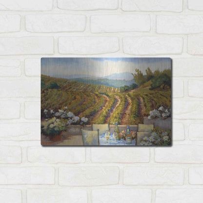 Luxe Metal Art 'Vineyards to Mount St. Helena' by Ellie Freudenstein, Metal Wall Art,16x12