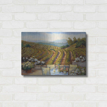 Luxe Metal Art 'Vineyards to Mount St. Helena' by Ellie Freudenstein, Metal Wall Art,24x16