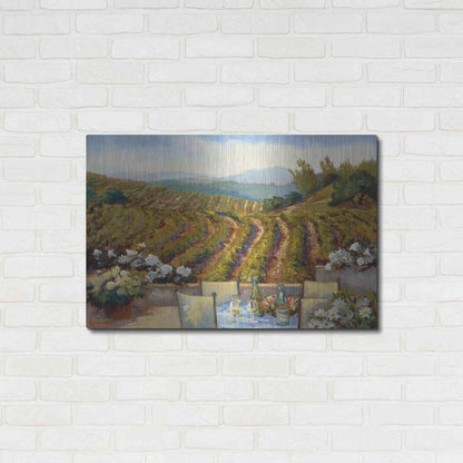 Luxe Metal Art 'Vineyards to Mount St. Helena' by Ellie Freudenstein, Metal Wall Art,36x24