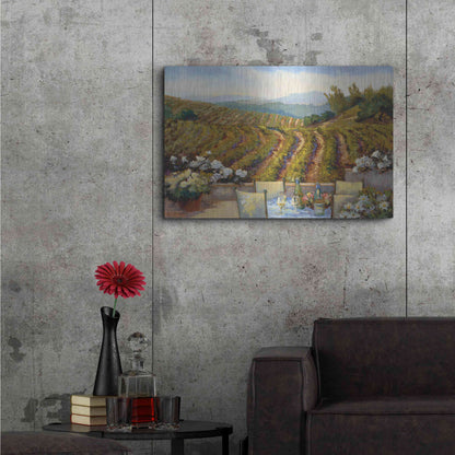 Luxe Metal Art 'Vineyards to Mount St. Helena' by Ellie Freudenstein, Metal Wall Art,36x24