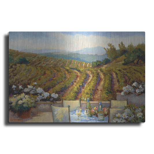 Luxe Metal Art 'Vineyards to Mount St. Helena' by Ellie Freudenstein, Metal Wall Art