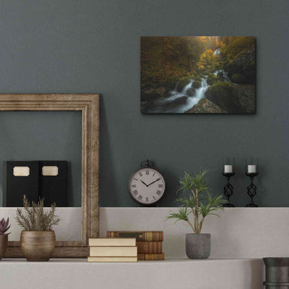 Luxe Metal Art 'Resplendent Stream' by Enrico Fossati, Metal Wall Art,16x12
