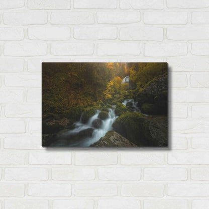 Luxe Metal Art 'Resplendent Stream' by Enrico Fossati, Metal Wall Art,24x16