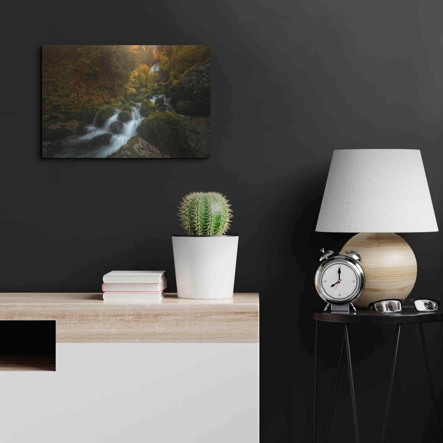 Luxe Metal Art 'Resplendent Stream' by Enrico Fossati, Metal Wall Art,24x16