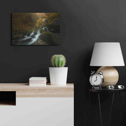 Luxe Metal Art 'Resplendent Stream' by Enrico Fossati, Metal Wall Art,24x16