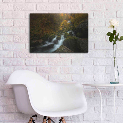 Luxe Metal Art 'Resplendent Stream' by Enrico Fossati, Metal Wall Art,24x16