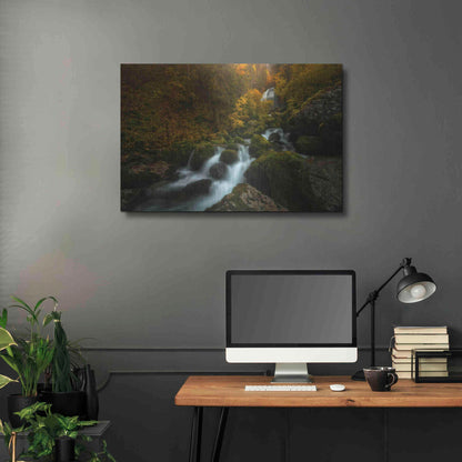 Luxe Metal Art 'Resplendent Stream' by Enrico Fossati, Metal Wall Art,36x24