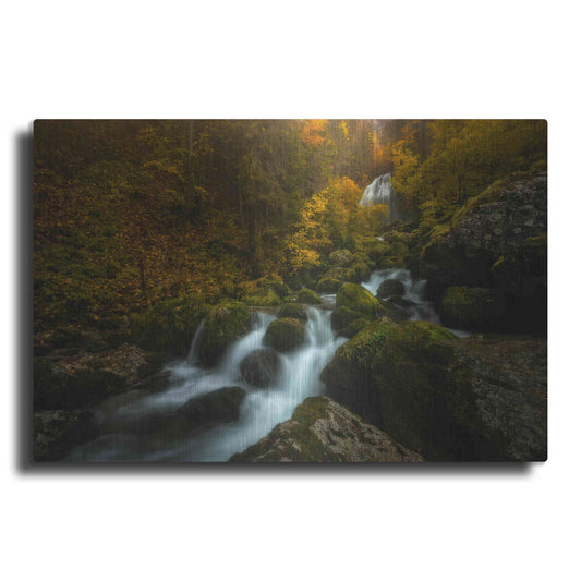 Luxe Metal Art 'Resplendent Stream' by Enrico Fossati, Metal Wall Art