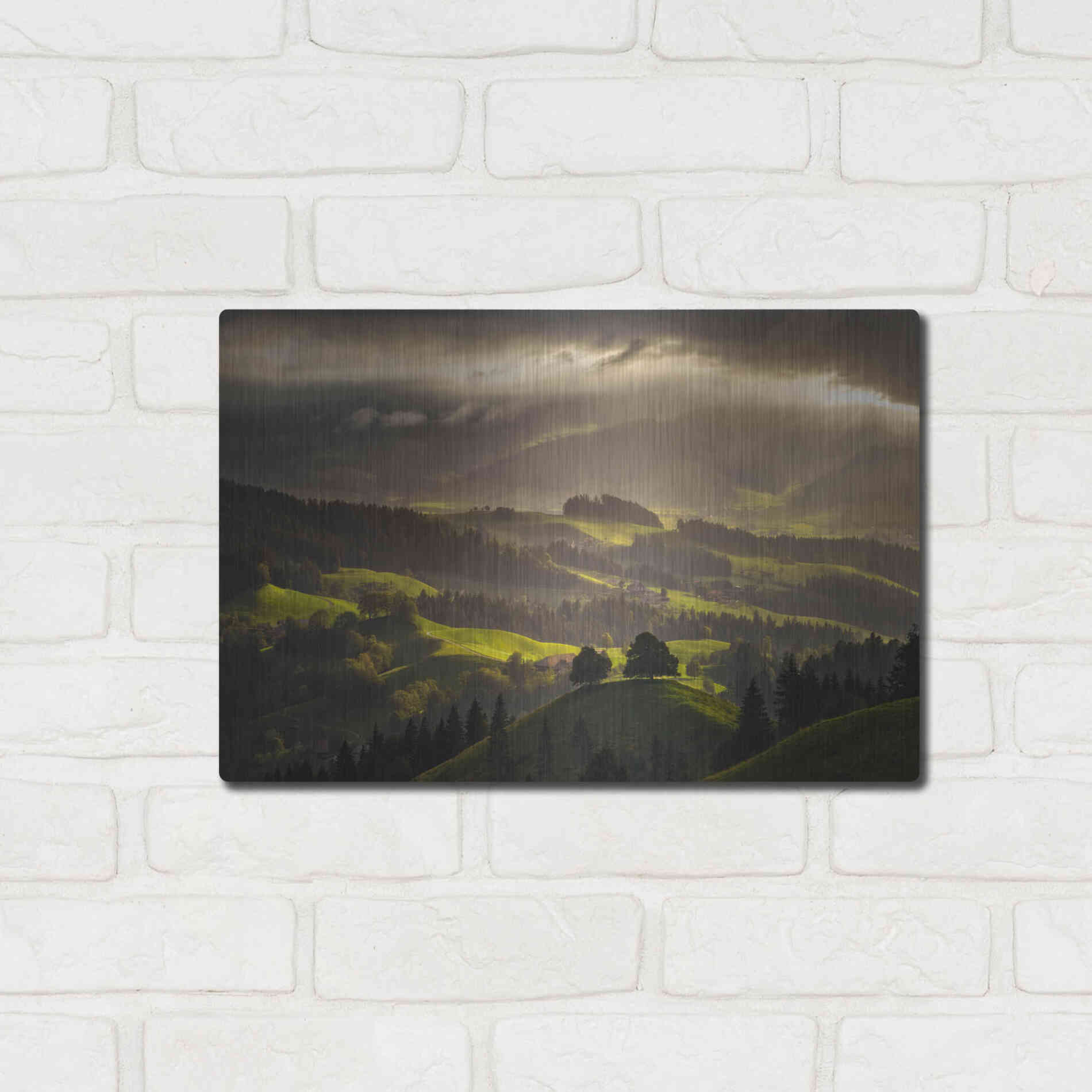 Luxe Metal Art 'The Shire' by Enrico Fossati, Metal Wall Art,16x12