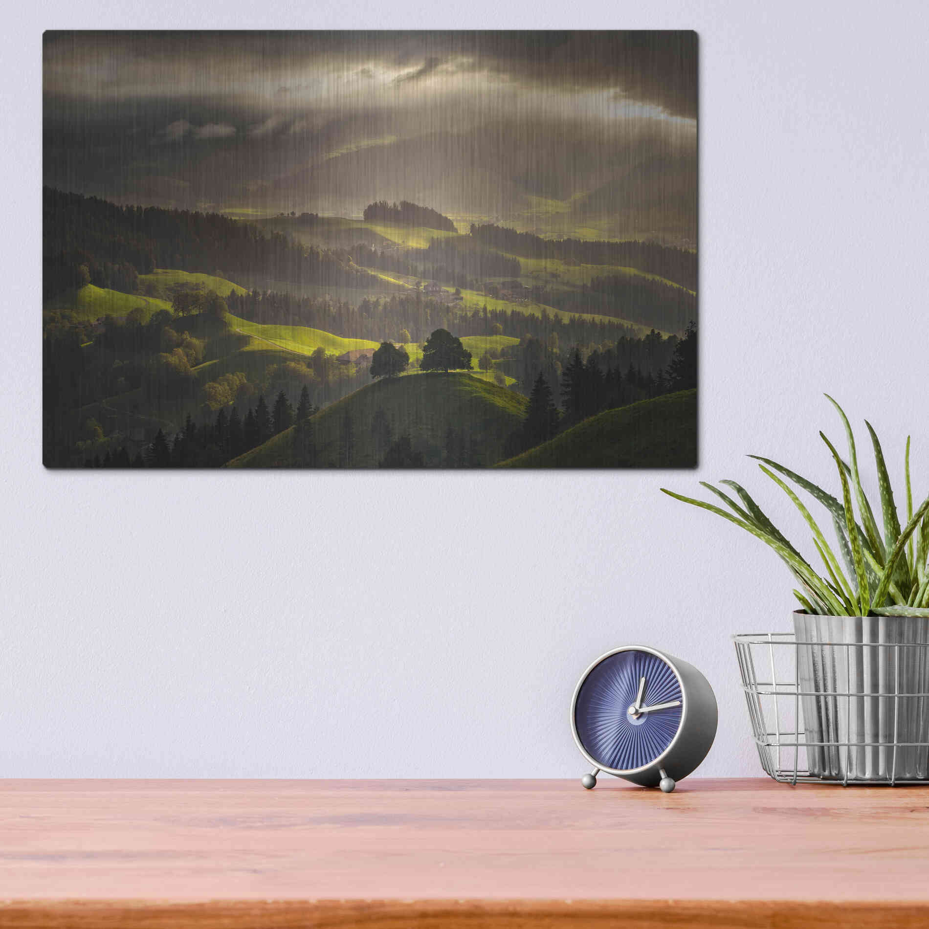 Luxe Metal Art 'The Shire' by Enrico Fossati, Metal Wall Art,16x12