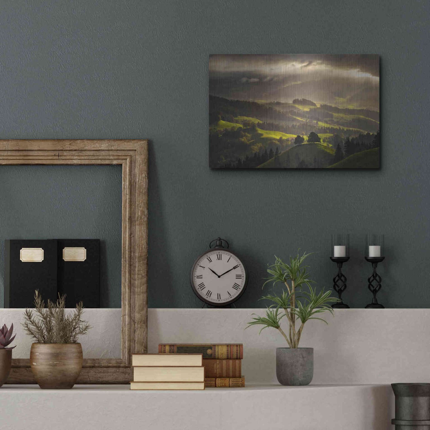 Luxe Metal Art 'The Shire' by Enrico Fossati, Metal Wall Art,16x12