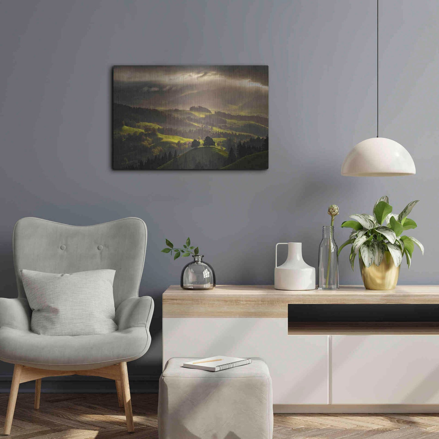 Luxe Metal Art 'The Shire' by Enrico Fossati, Metal Wall Art,24x16