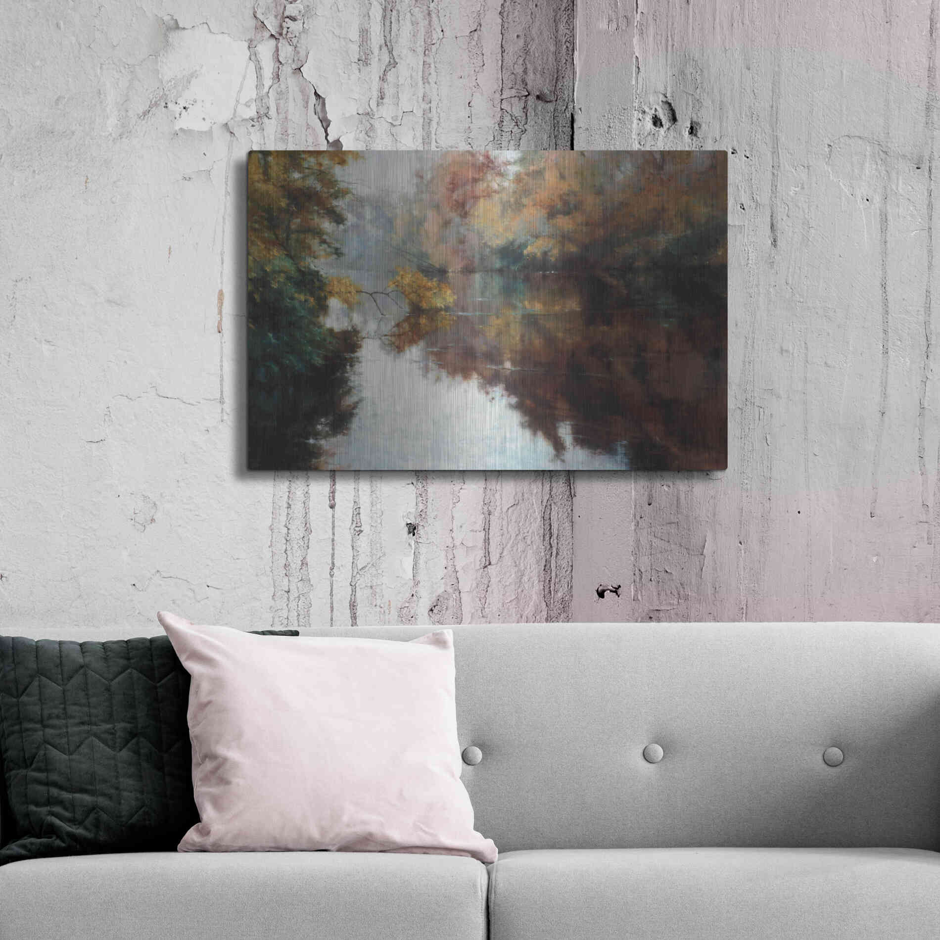 Luxe Metal Art 'Branch on the Charles' by Esther Engelman, Metal Wall Art,36x24