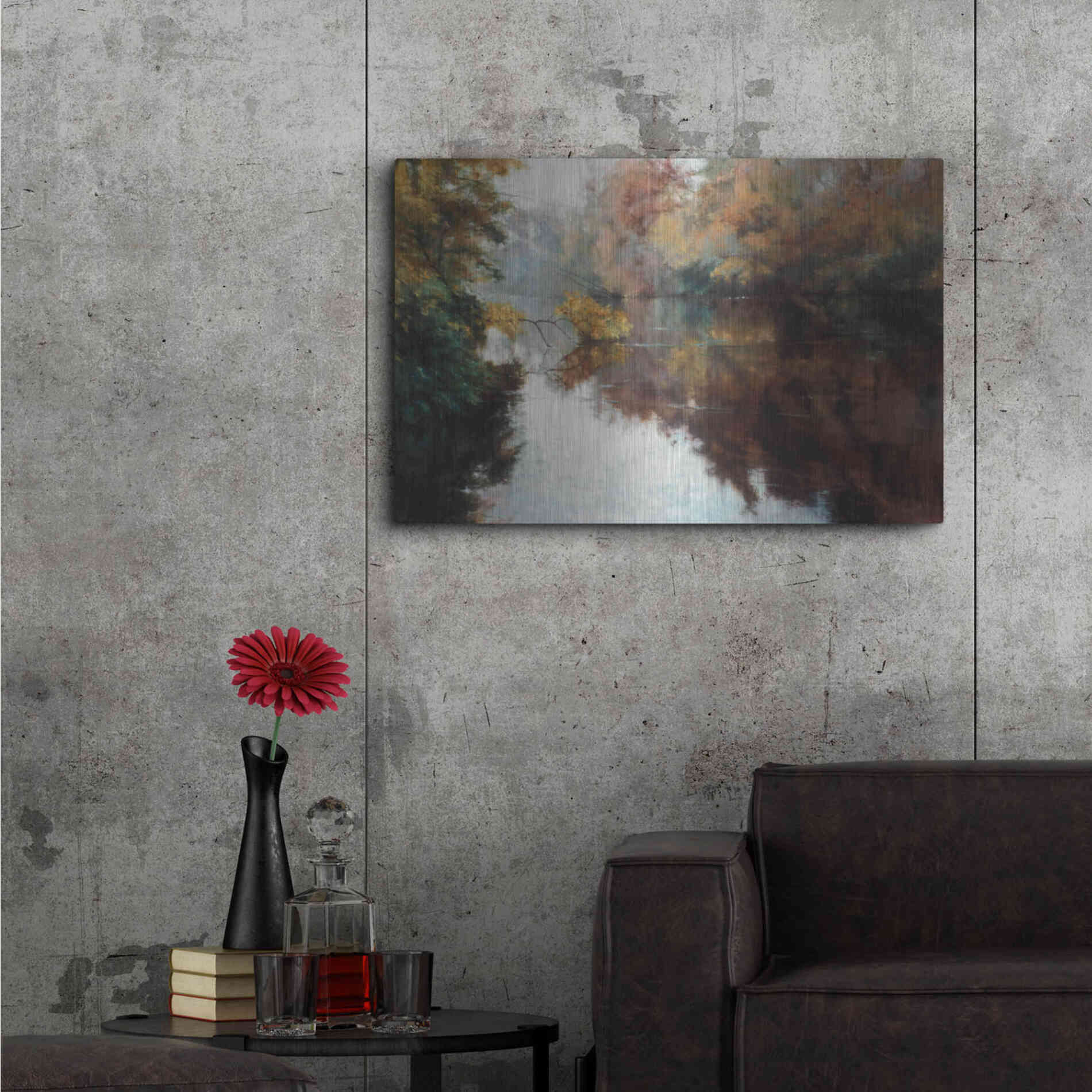 Luxe Metal Art 'Branch on the Charles' by Esther Engelman, Metal Wall Art,36x24