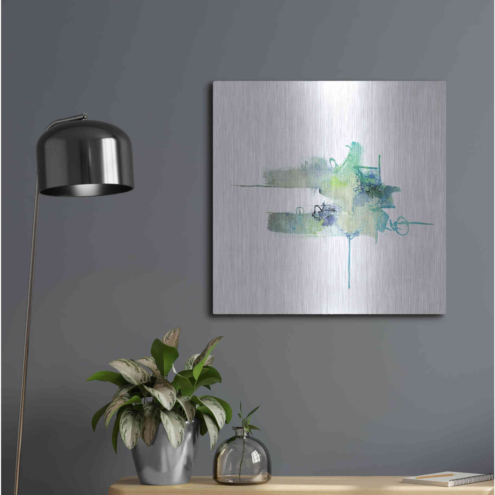 Luxe Metal Art 'Eastern Visions 11' by Jaclyn Frances, Metal Wall Art,24x24