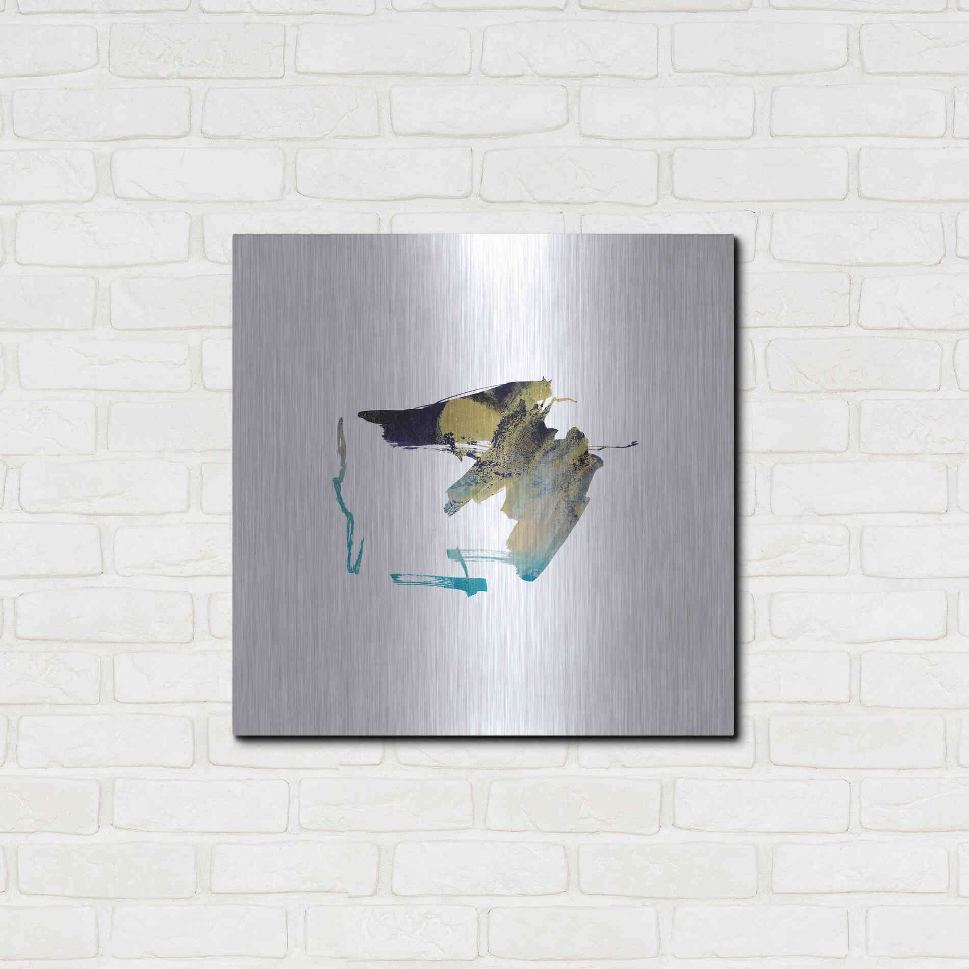 Luxe Metal Art 'Eastern Visions 12' by Jaclyn Frances, Metal Wall Art,24x24