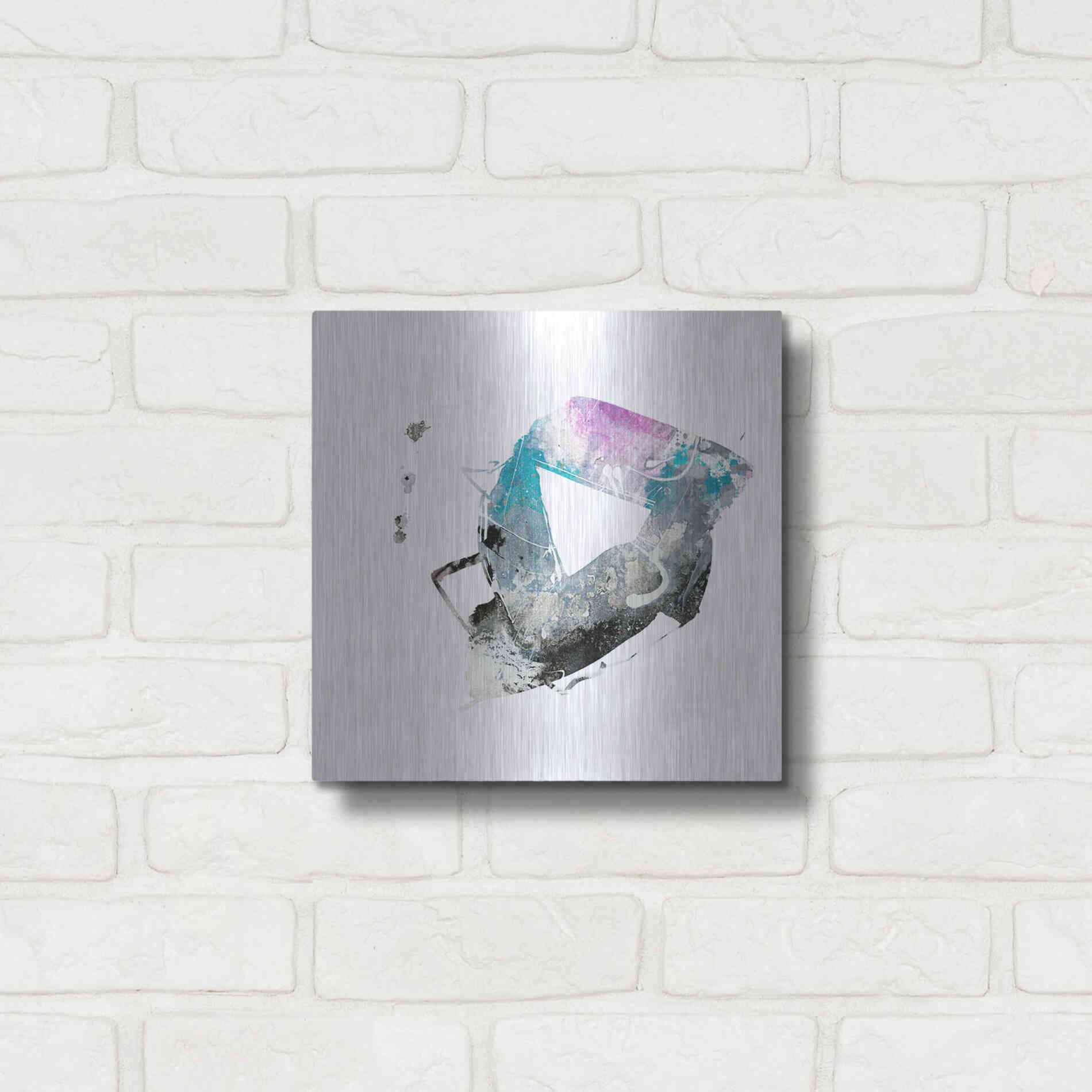 Luxe Metal Art 'Eastern Visions 4' by Jaclyn Frances, Metal Wall Art,12x12