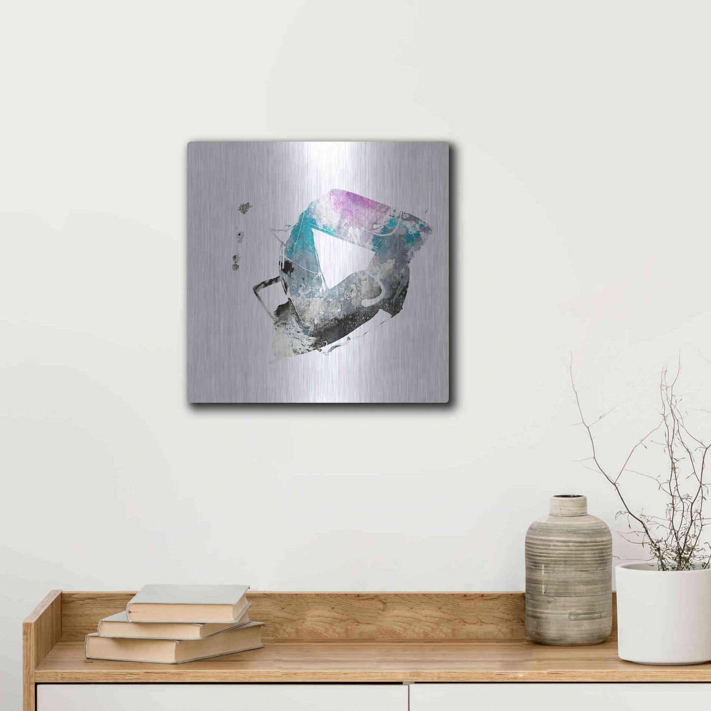 Luxe Metal Art 'Eastern Visions 4' by Jaclyn Frances, Metal Wall Art,12x12