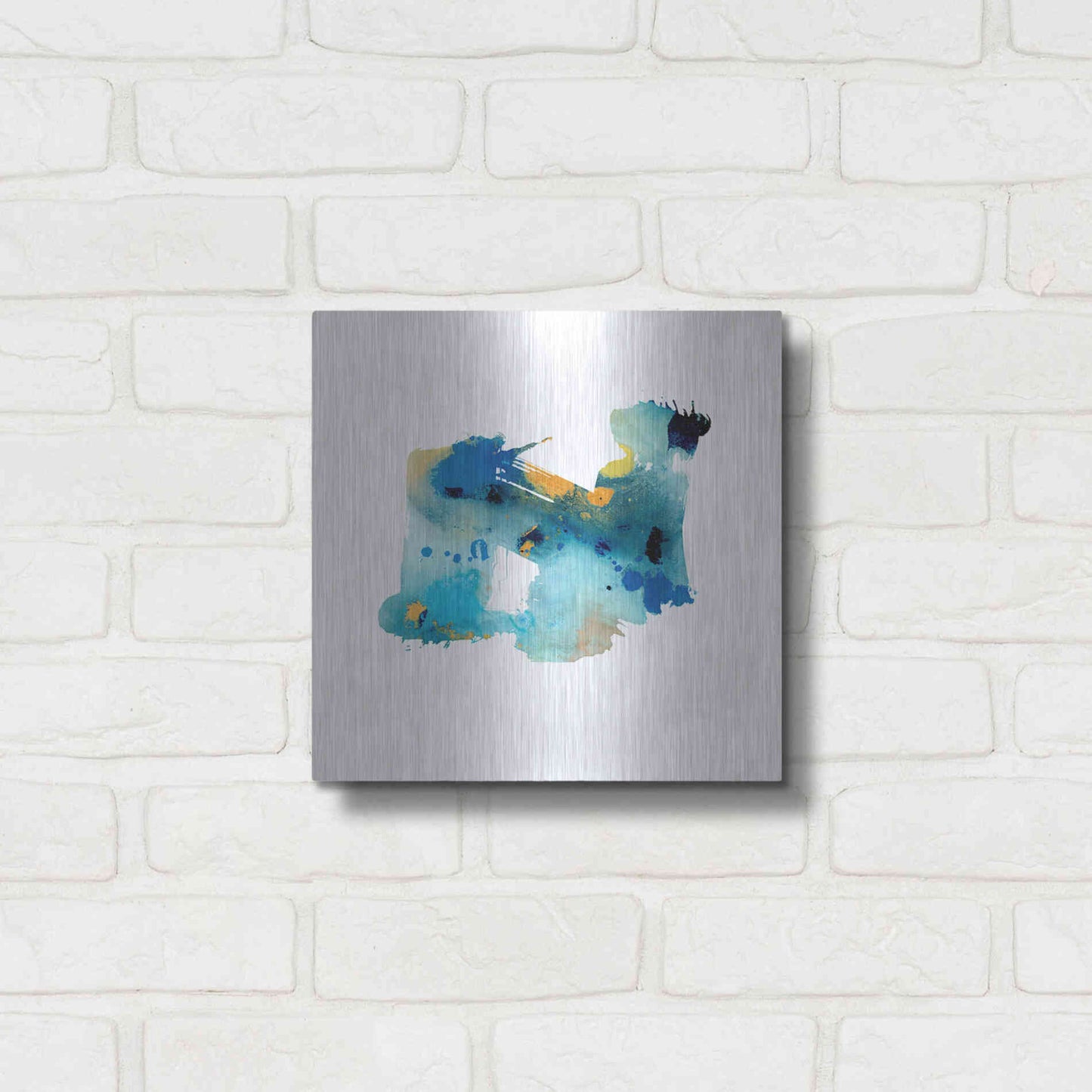 Luxe Metal Art 'Eastern Visions 5' by Jaclyn Frances, Metal Wall Art,12x12