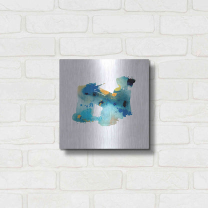 Luxe Metal Art 'Eastern Visions 5' by Jaclyn Frances, Metal Wall Art,12x12