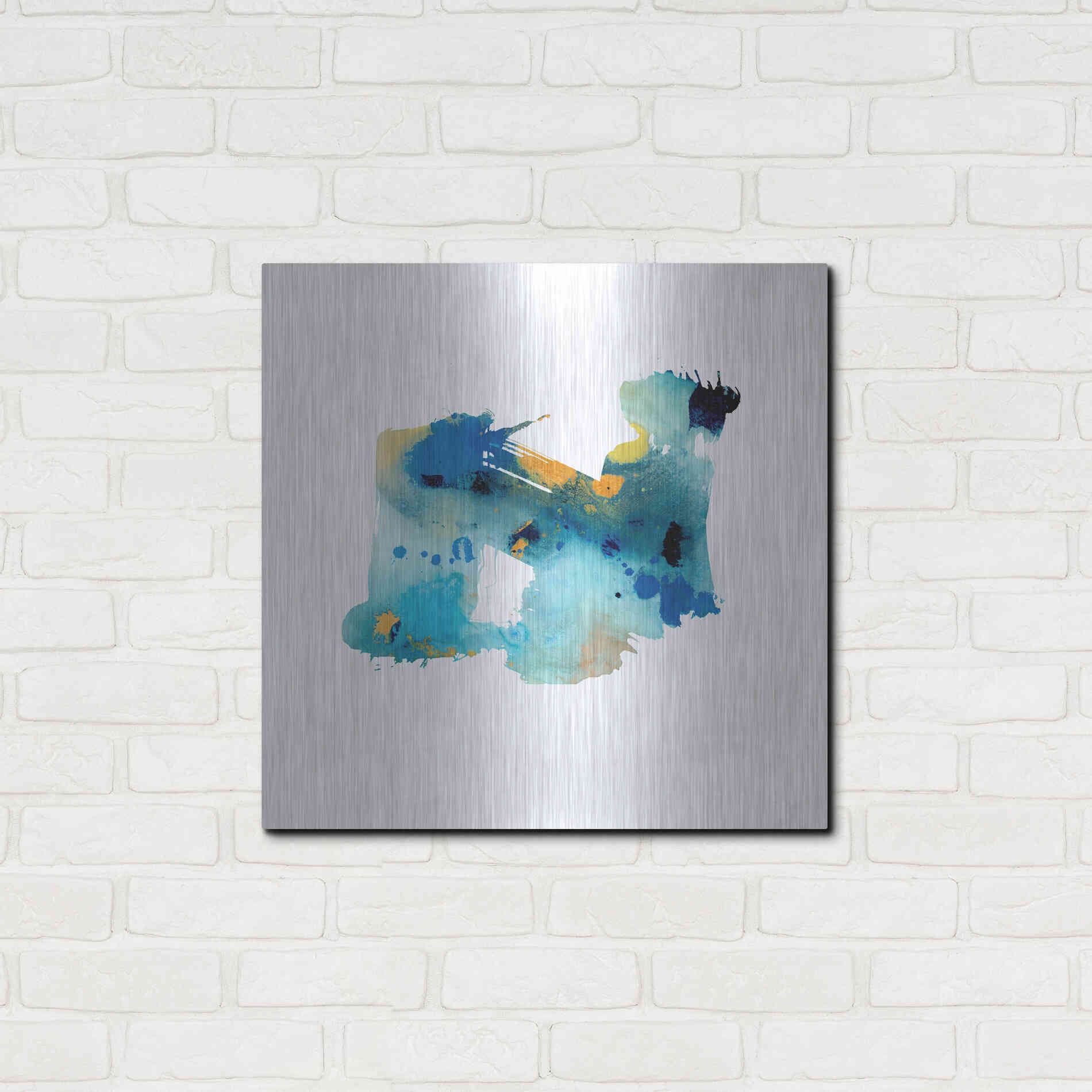 Luxe Metal Art 'Eastern Visions 5' by Jaclyn Frances, Metal Wall Art,24x24