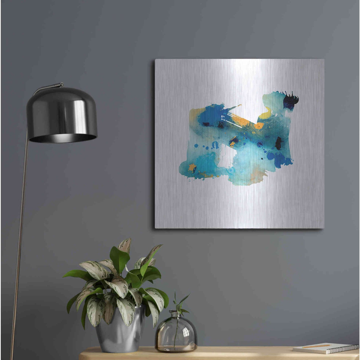 Luxe Metal Art 'Eastern Visions 5' by Jaclyn Frances, Metal Wall Art,24x24