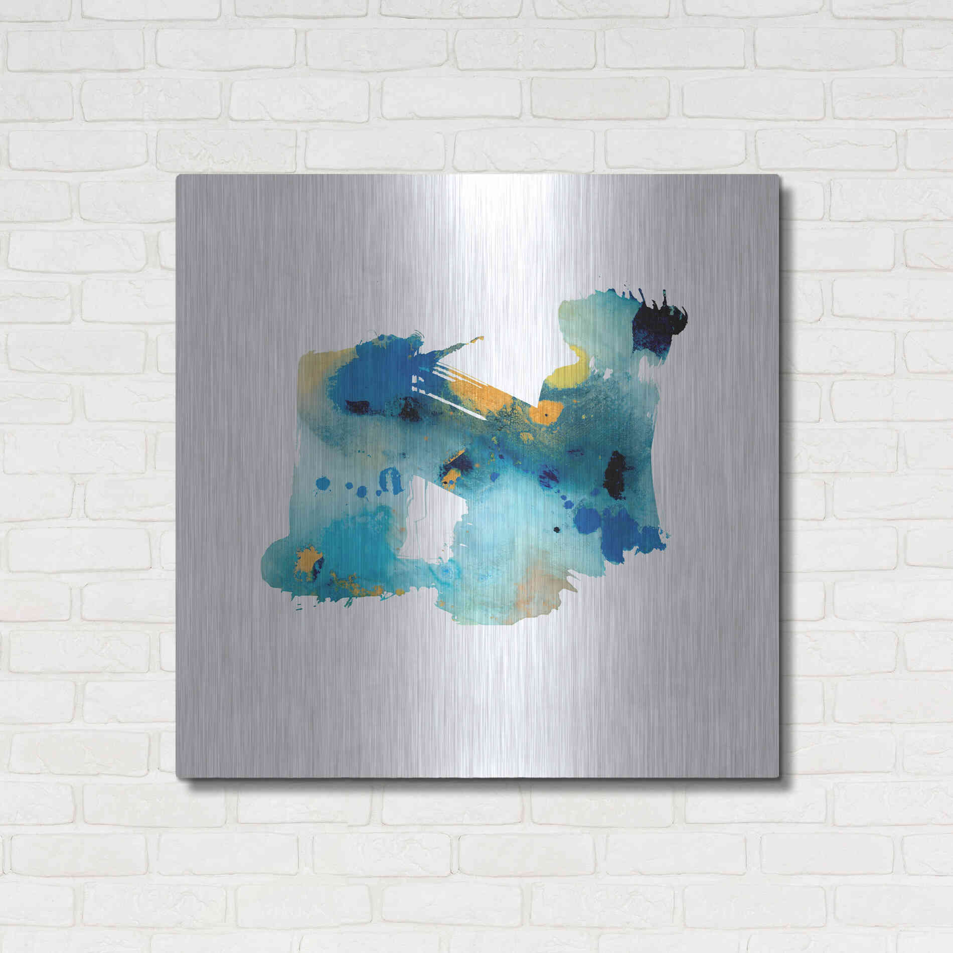 Luxe Metal Art 'Eastern Visions 5' by Jaclyn Frances, Metal Wall Art,36x36