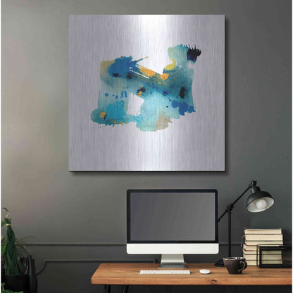 Luxe Metal Art 'Eastern Visions 5' by Jaclyn Frances, Metal Wall Art,36x36