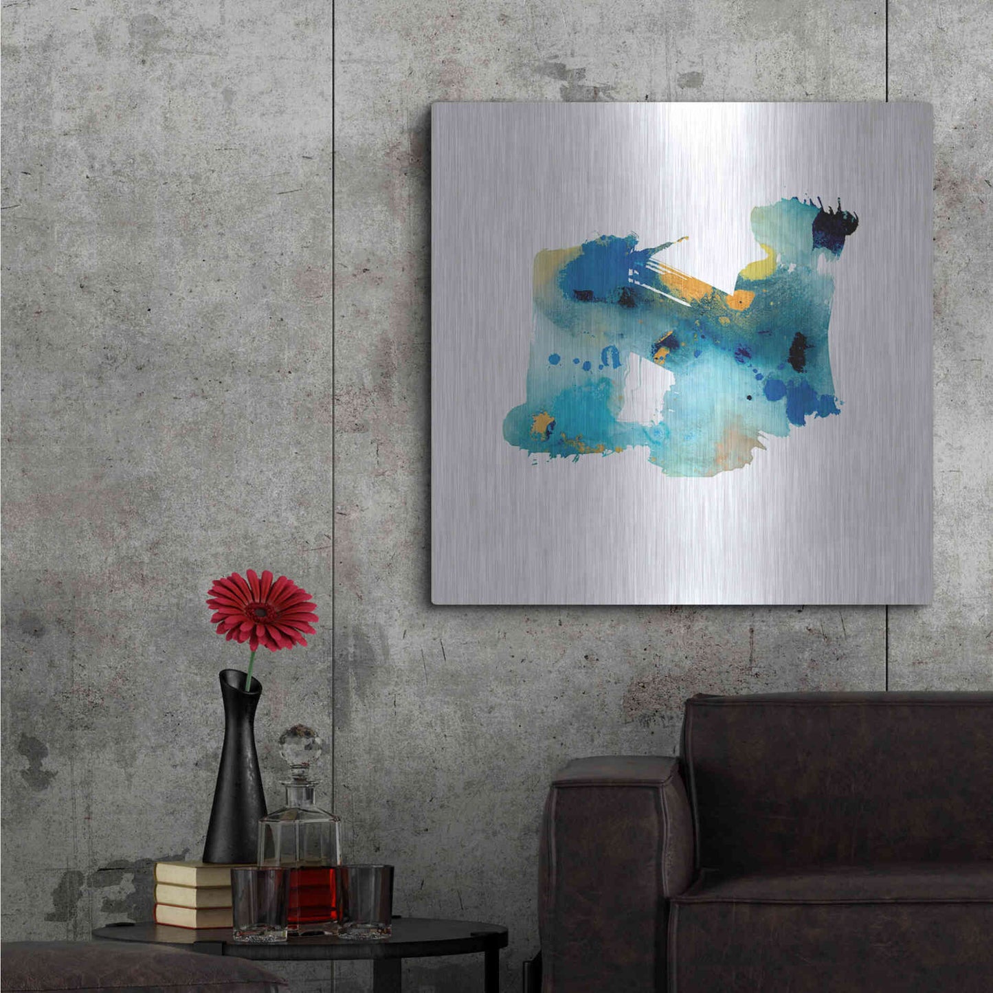 Luxe Metal Art 'Eastern Visions 5' by Jaclyn Frances, Metal Wall Art,36x36