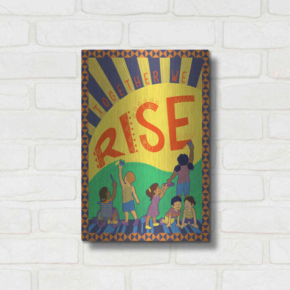 Luxe Metal Art 'Together We Rise' by Kris Duran, Metal Wall Art,12x16