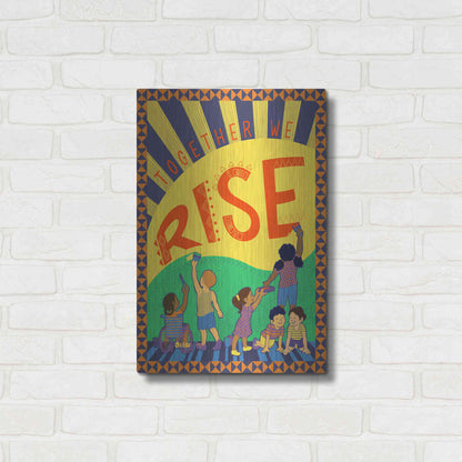 Luxe Metal Art 'Together We Rise' by Kris Duran, Metal Wall Art,16x24