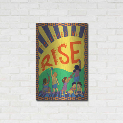 Luxe Metal Art 'Together We Rise' by Kris Duran, Metal Wall Art,24x36