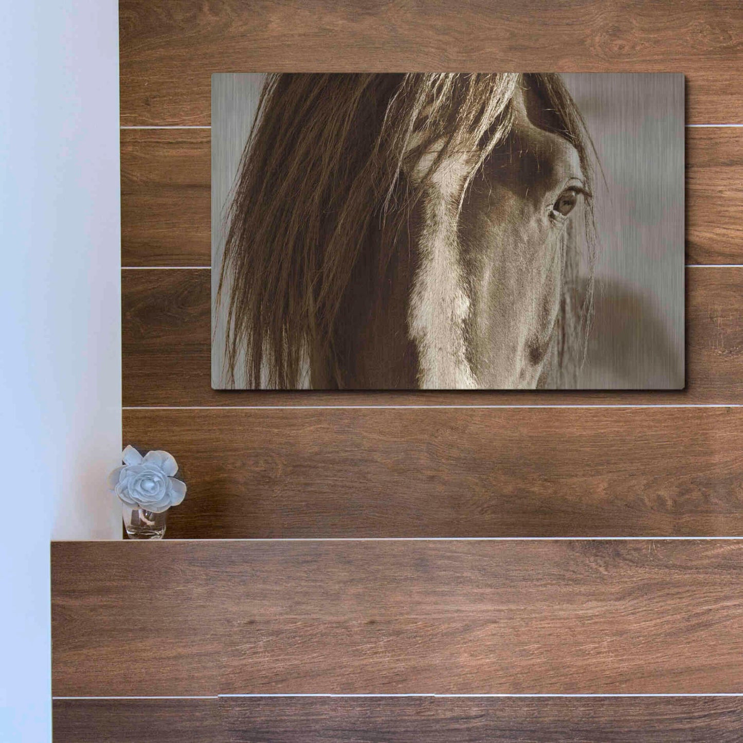 Luxe Metal Art 'Amante' by Lisa Dearing, Metal Wall Art,16x12