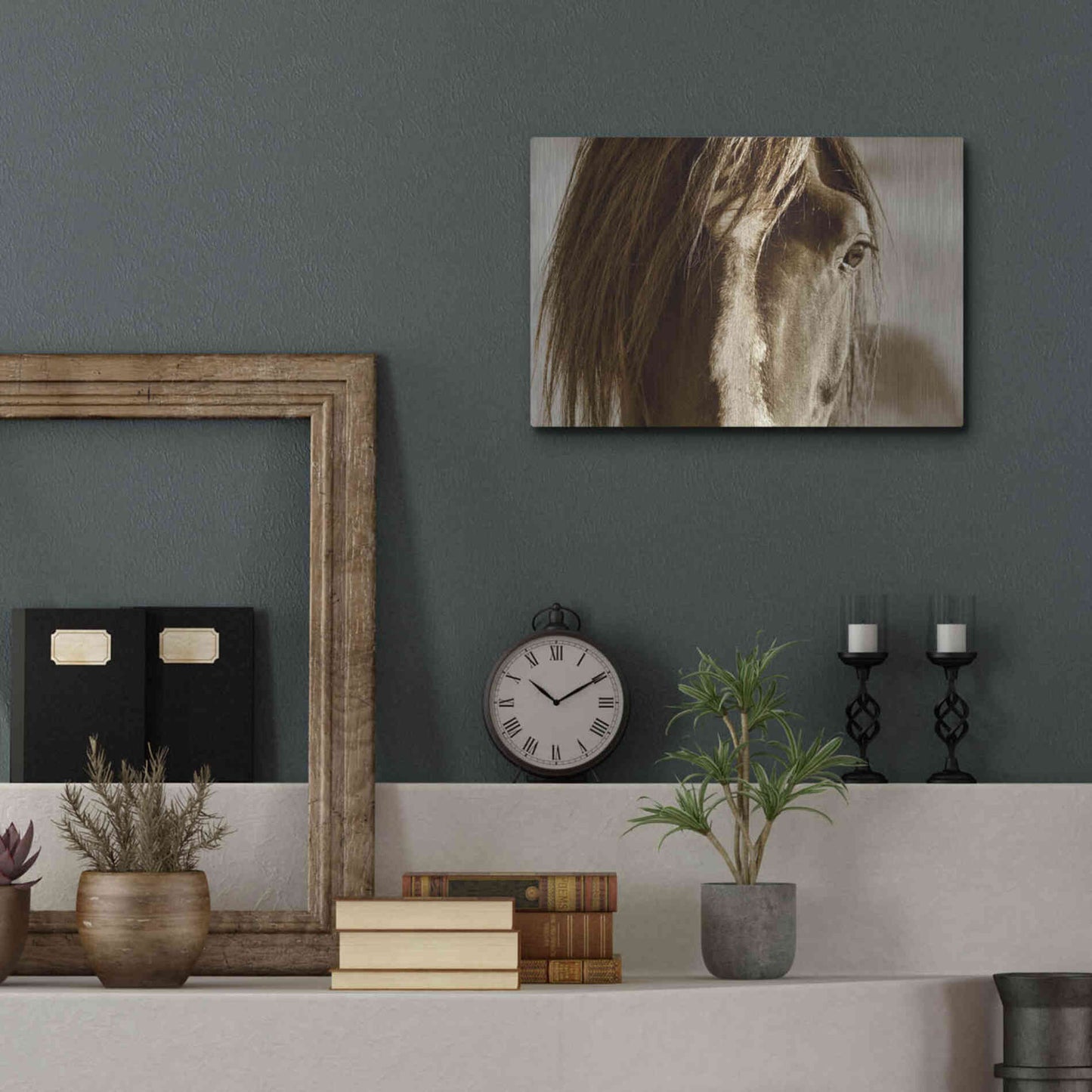 Luxe Metal Art 'Amante' by Lisa Dearing, Metal Wall Art,16x12