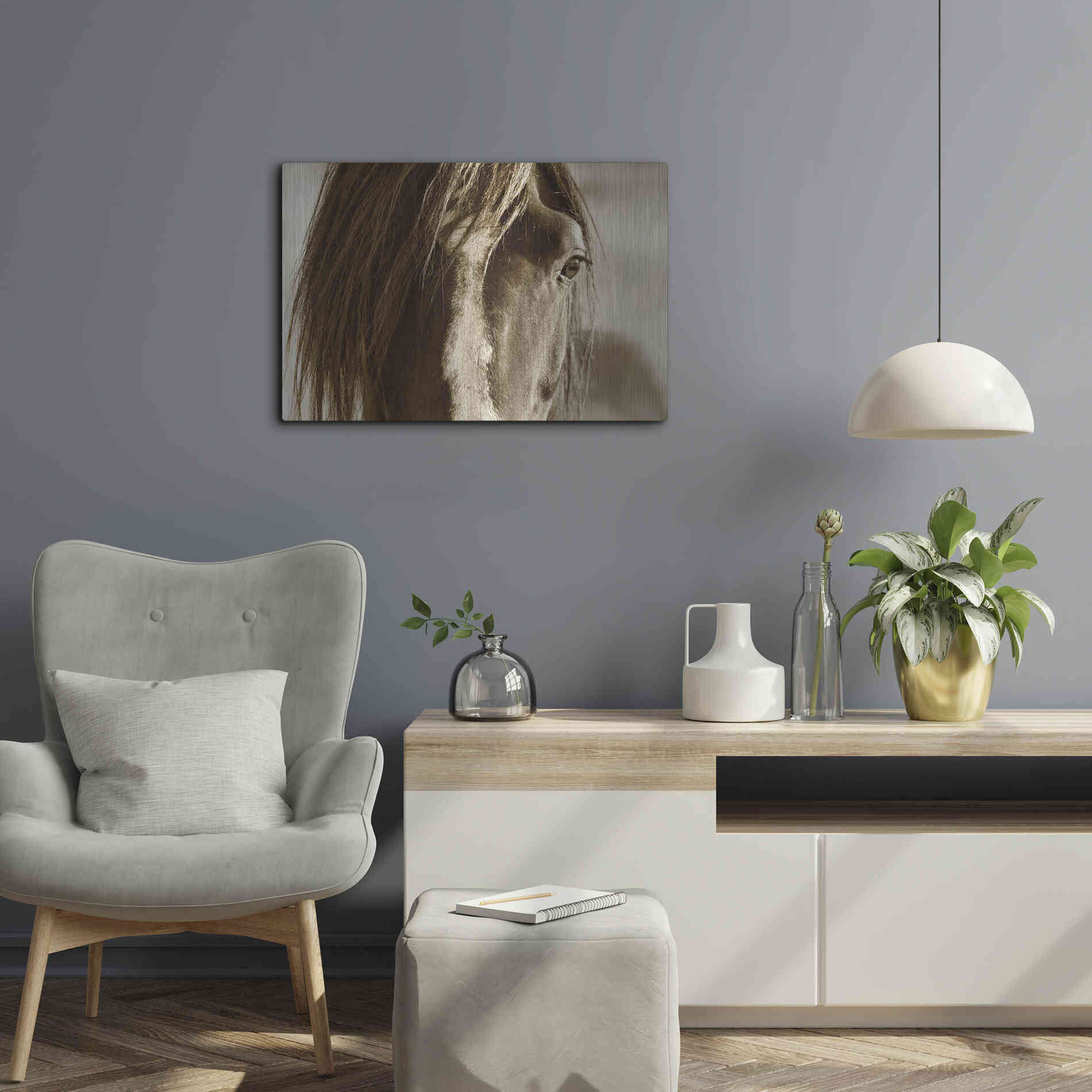 Luxe Metal Art 'Amante' by Lisa Dearing, Metal Wall Art,24x16