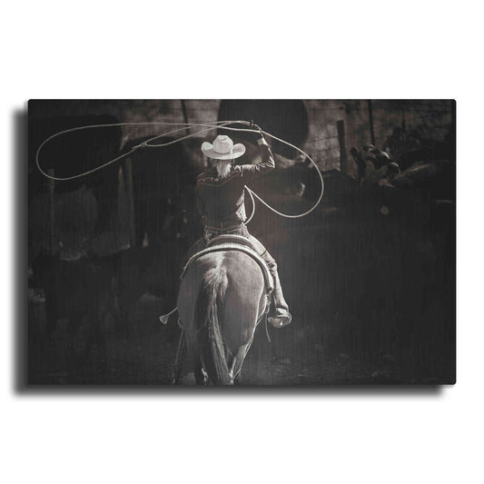 Luxe Metal Art 'American Cowgirl' by Lisa Dearing, Metal Wall Art