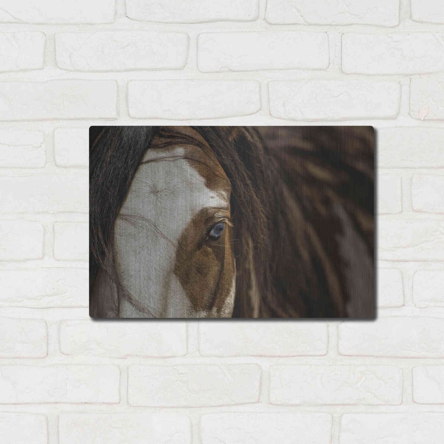 Luxe Metal Art 'Blue' by Lisa Dearing, Metal Wall Art,16x12