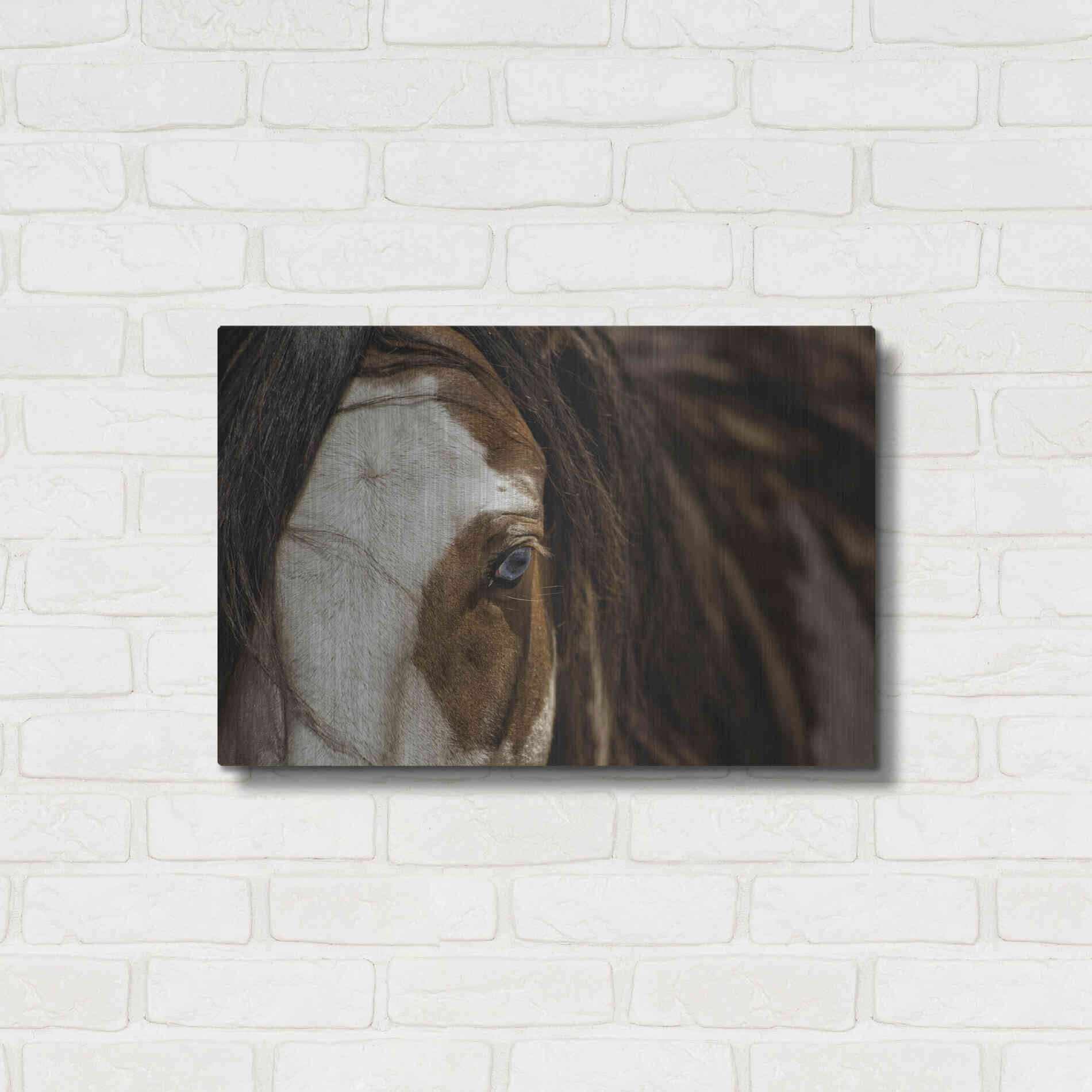 Luxe Metal Art 'Blue' by Lisa Dearing, Metal Wall Art,24x16