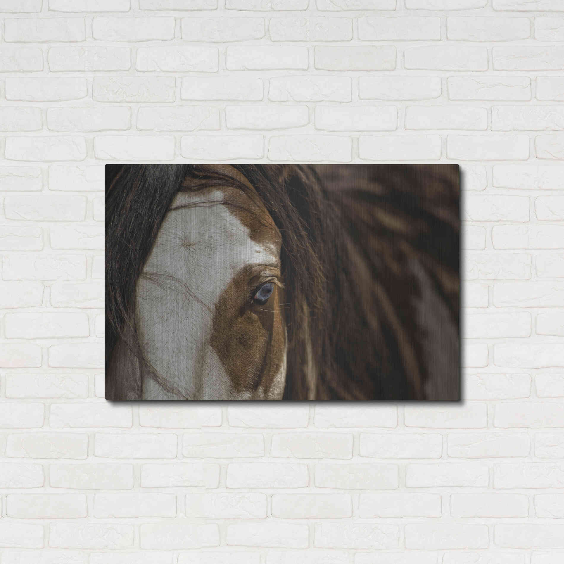 Luxe Metal Art 'Blue' by Lisa Dearing, Metal Wall Art,36x24