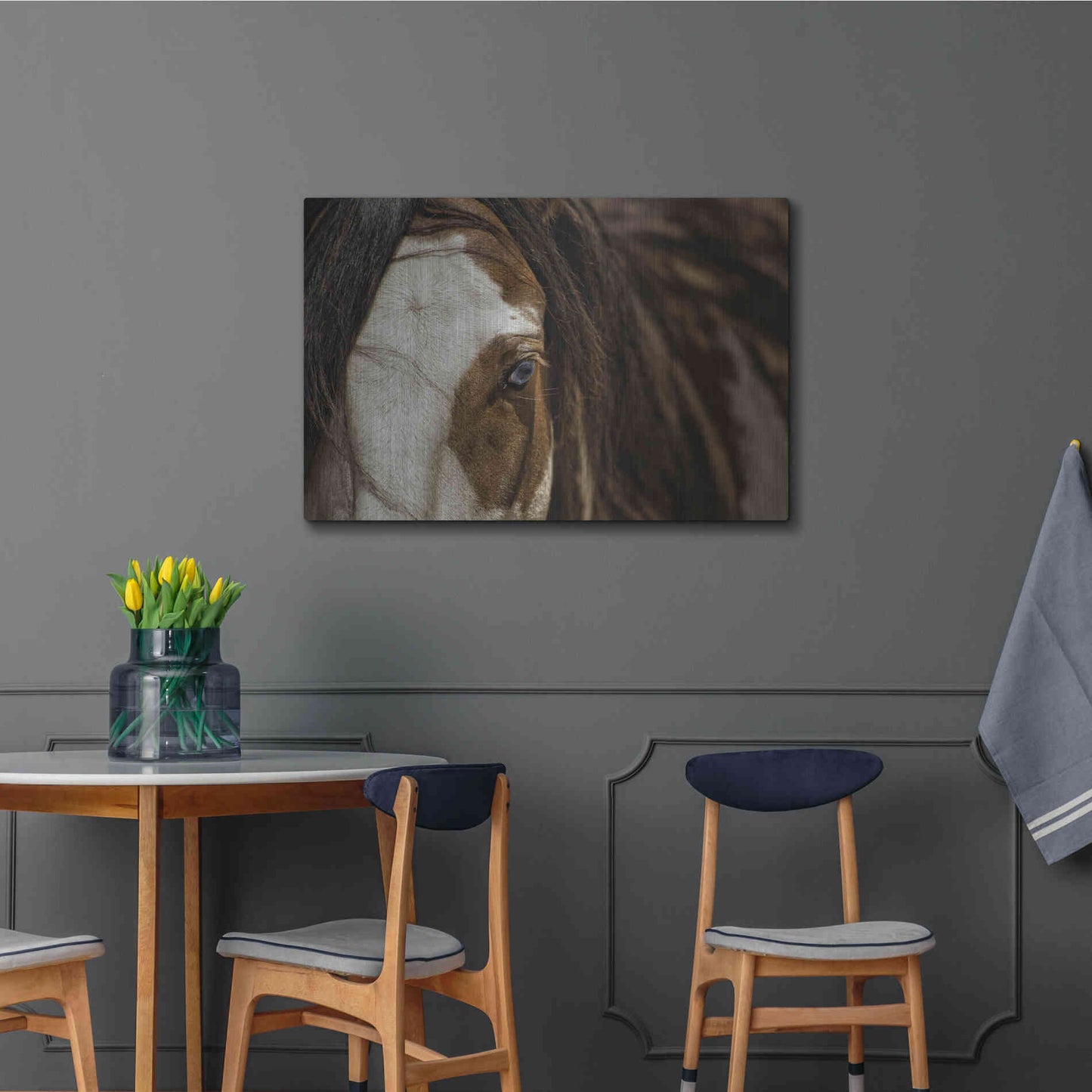 Luxe Metal Art 'Blue' by Lisa Dearing, Metal Wall Art,36x24