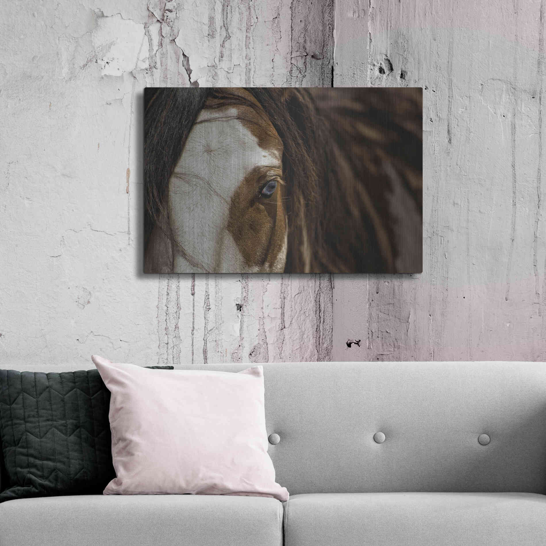 Luxe Metal Art 'Blue' by Lisa Dearing, Metal Wall Art,36x24